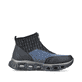 Schwarze Rieker Damen Sneaker High M6052-00 mit einer ultra leichten Sohle. Schuh Innenseite.