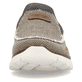 Beige Rieker Herren Slipper B6651-64 mit ultra leichter und flexibler Sohle. Schuh von vorne.