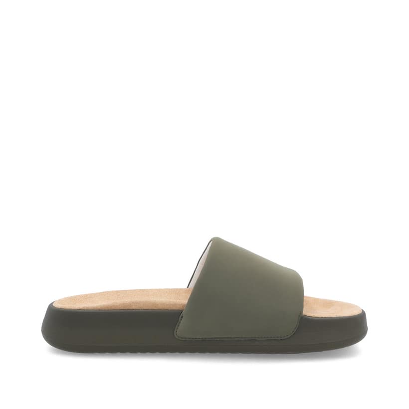 Mules Rieker vertes homme U3250-54 avec semelle flexible et ultra légère. Intérieur de la chaussure.