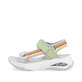 Mehrfarbige vegane Rieker Damen Trekkingsandalen W3151-90 mit Klettverschluss. Schuh Außenseite.