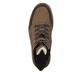 
Hellbraune Rieker Herren Schnürstiefel F8302-24 mit einer Flip-Grip Sohle mit Spikes. Schuh von oben