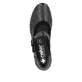 Escarpins Rieker noirs pour femme 41756-00 en cuir lisse avec boucle. Semelle extérieure de la chaussure.
