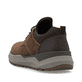 Mocassins Rieker marron homme 06050-22 en cuir suédé avec bande élastique. Chaussure vue de dessus.