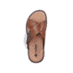 Braune Rieker Herren Pantoletten 25151-24 aus Glattleder mit Klettverschluss. Schuh von oben.
