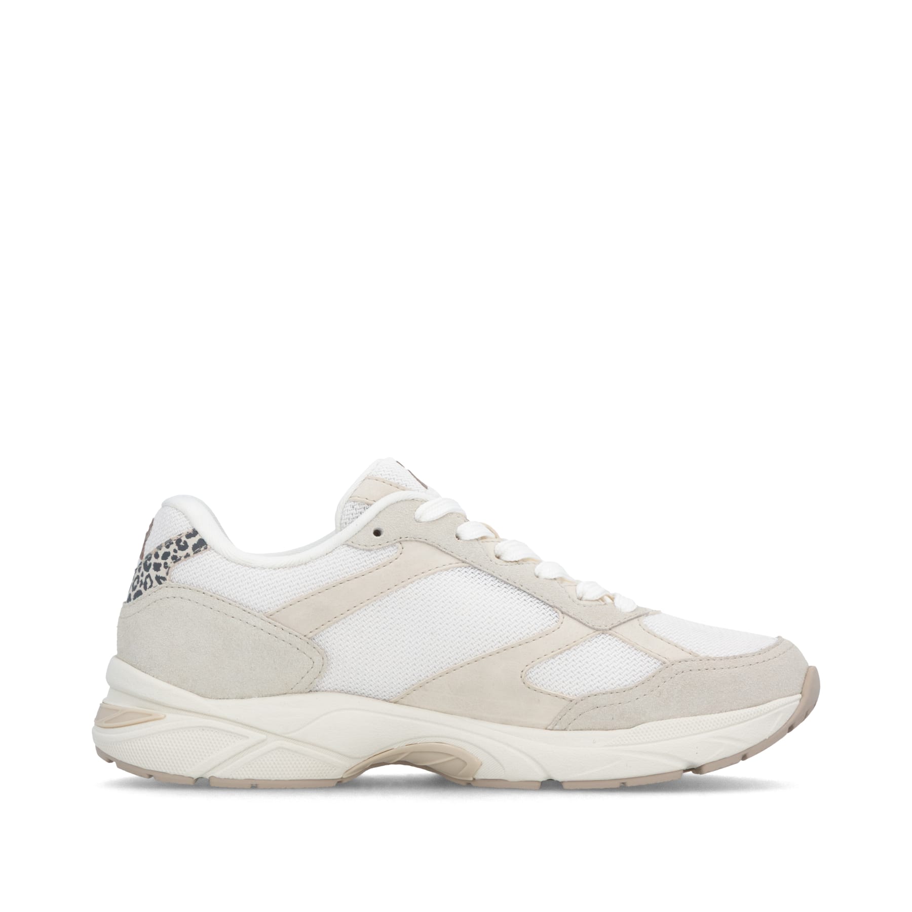 Weisse Rieker Sport Damen Sneaker Low W4201-80. Schuh Innenseite.