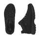 Schwarze Rieker Herren Schnürstiefel U1670-00 mit wasserabweisender TEX-Membran. Schuh von oben, liegend.