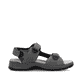 Graue Rieker Herren Trekkingsandalen 26951-40 mit einem Klettverschluss. Schuh Innenseite.