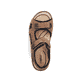 Braune Rieker Herren Trekkingsandalen 26156-25 mit einem Klettverschluss. Schuh von oben.