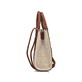 Sac à main Rieker H1013-60 beige avec aspect raphia et fermeture éclair. Côté droit.