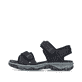 Schwarze Rieker Damen Trekkingsandalen 68852-00 mit einem Klettverschluss. Schuh Außenseite.