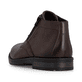 Dunkelbraune Rieker Herren Kurzstiefel 14609-25 aus Glattleder. Schuh von hinten.