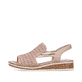 Rosane Rieker Keilsandaletten V3641-31 mit Gummizug sowie einer leichten Sohle. Schuh Außenseite.