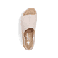 Beige Rieker Damen Sandalen 69460-62 mit moderner Spannnaht. Schuh von oben.