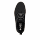 Schwarze Rieker Herren Slipper B3354-00 mit einem Gummizug sowie Extraweite H. Schuh von oben.