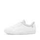 Weiße Rieker Damen Sneaker Low 41910-81 mit Schnürung sowie super leichter Sohle. Schuh Außenseite.
