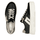 Schwarze Rieker Damen Sneaker Low M1912-00 mit einem Reißverschluss. Schuh von oben, liegend.