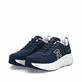 Blaue Rieker Herren Sneaker Low U4101-14 mit Schnürung sowie abgesetztem Logo. Schuhpaar seitlich schräg.