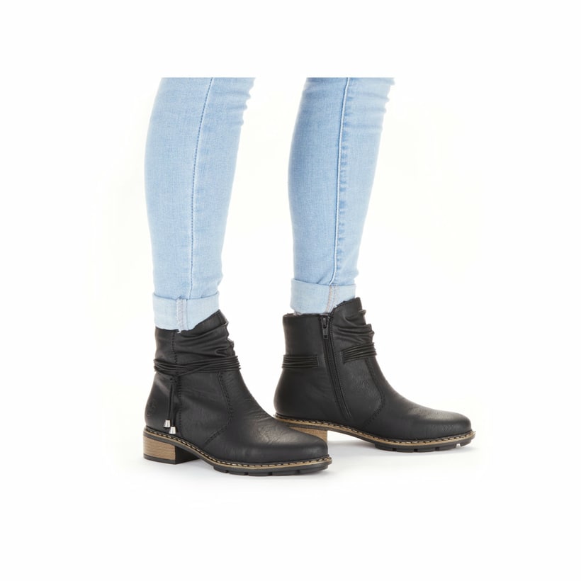 Rieker Bottines Femme 44950 - Confort Anti-Stress Avec Semelle Amovible