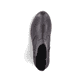 Dunkelbraune Rieker Damen Kurzstiefel X9165-25 mit einem Reißverschluss. Schuh von oben.