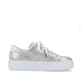 Metallische Rieker Damen Sneaker Low N49W1-90 mit einer Schnürung. Schuh Innenseite.