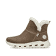 Braune Rieker Damen Kurzstiefel M6050-64 mit wasserabweisender RiekerTEX-Membran. Schuh Außenseite.