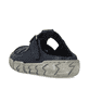 Dunkelblaue Rieker Damen Clogs L0396-14 aus Glattleder mit raffinierten Cut-Outs. Schuh von hinten.