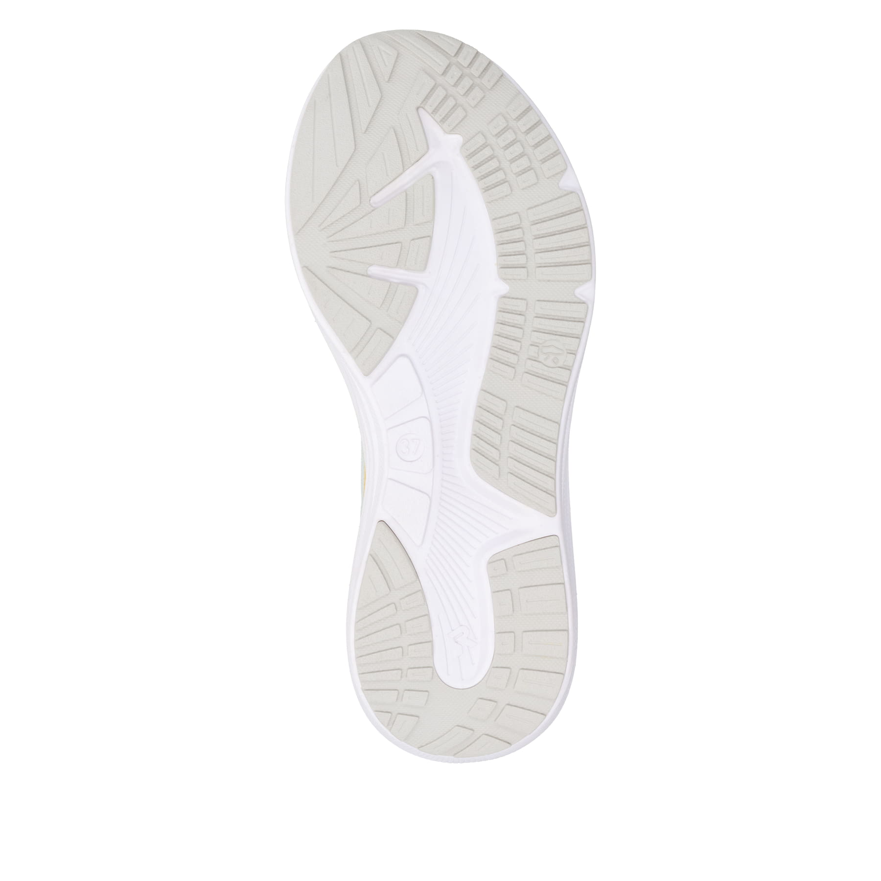 Grüne Rieker Sport Damen Sneaker Low W4102-52. Schuh Laufsohle.