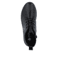 Schwarze Rieker Damen Schnürstiefel Z0022-01 aus Glattleder mit Reißverschluss. Schuh von oben.