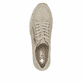 Baskets basses Rieker beiges pour femme N4316-62 avec finition métallisée. Chaussure vue de dessus.