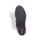 Weinrote Rieker Damen Schnürstiefel 75433-35 mit einem Reißverschluss. Schuh Laufsohle.