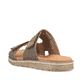 Braune Rieker Herren Pantoletten 24394-25 mit modernen Ziernähten. Schuh von hinten.