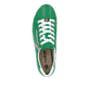 Grüne Rieker Damen Sneaker Low L59L1-52 mit einem Reißverschluss. Schuh von oben.