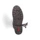 Dunkelbraune Rieker Damen Hochschaftstiefel Z4755-25 mit Strick-Kragen. Schuh Laufsohle.