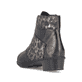 Bottines Rieker noires pour femme Y0764-00 avec imprimé léopard. Chaussure vue de dessus.