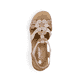Rosane Rieker Damen Riemchensandalen V0613-90 mit Strasssteinen sowie Gummizug. Schuh von oben.