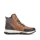 Karamellbraune Rieker Herren Schnürstiefel 35540-24 mit einer leichten Profilsohle. Schuh Innenseite