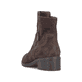 Dunkelbraune Rieker Damen Kurzstiefel 75460-24 aus Rauleder mit Reißverschluss. Schuh von hinten.