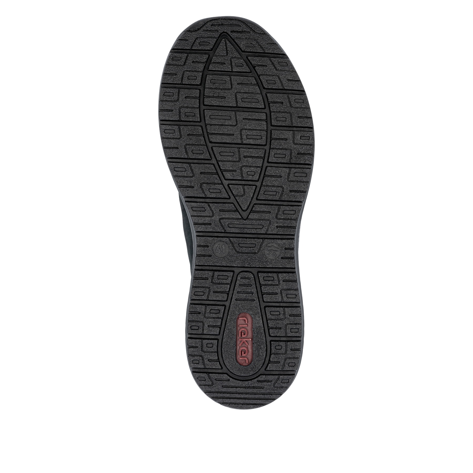 Blaugraue Rieker Herren Sneaker Low B7613-14 mit einer schockabsorbierenden Sohle. Schuh Innenseite