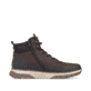 Schwarz-dunkelbraune Rieker Herren Schnürstiefel B9310-24 aus Rauleder. Schuh Innenseite.