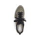 Khakigrüne Rieker Damen Slipper 54470-55 mit Elastikeinsatz sowie einer leichten Sohle. Schuh Innenseite