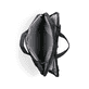 Rieker Laptoptasche H5000-00 in Schwarz mit viel Stauraum, abnehmbaren Schulterriemen und Reißverschluss. Geöffnet.