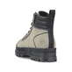 
Graugrüne Rieker Damen Schnürstiefel Z1805-52 mit einer robusten Profilsohle. Schuh von hinten