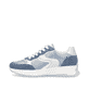 Blaue Rieker Damen Sneaker Low W1307-14 mit einer Schnürung. Schuh Außenseite.