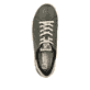 Grüne Rieker Damen Sneaker Low 41902-52 mit super leichter und flexibler Sohle. Schuh von oben.