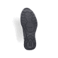 Weiße Rieker Damen Sneaker Low M5520-91 mit einer strapazierfähigen Sohle. Schuh Außenseite gespiegelt.