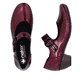 Escarpins Rieker rouges pour femme 41756-33 avec boucle. Chaussure vue de dessus, couchée.