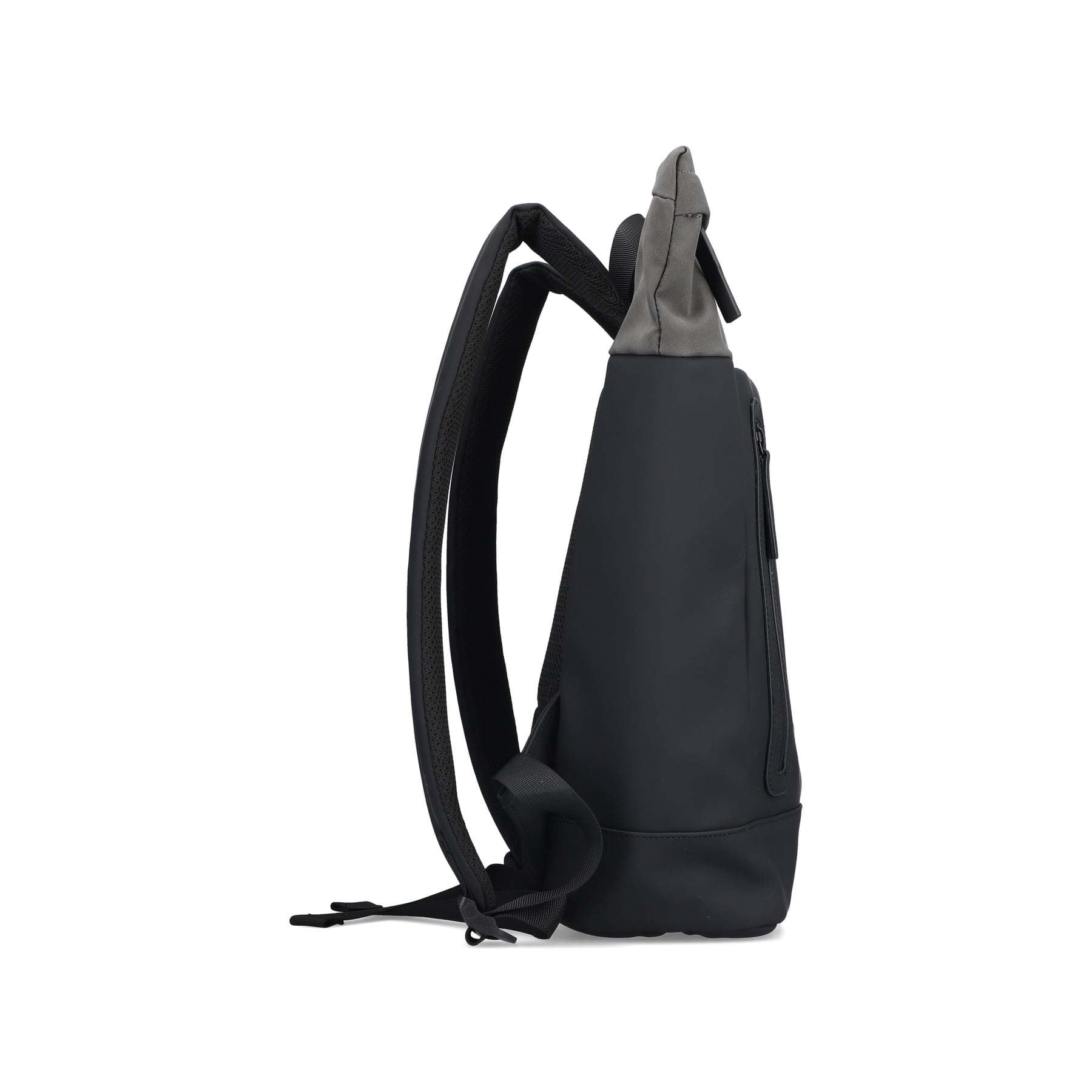 Sac à dos Rieker H5101-01 en noir en similicuir. Côté droit.