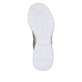 Grüne Rieker Damen Slipper M5072-52 mit Gummizug sowie einer ultraleichten Sohle. Schuh Laufsohle.