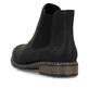Tiefschwarze Rieker Damen Chelsea Boots Z4994-00 mit einer schockabsorbierenden Sohle. Schuh von oben