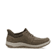 Braune Rieker Herren Slipper 03656-24 mit easy Hineinschlüpf-Möglichkeit. Schuh Innenseite.